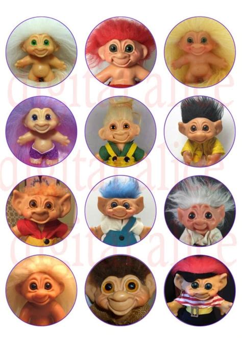 Vintage Troll Dolls Craft Circles Cute Trolls Instant Etsy