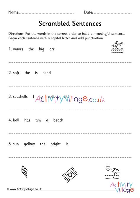 Scrambled Sentences Worksheet Ks1 Worksheets Library