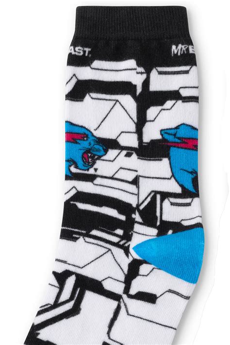 Kids Beast Particle Socks Blackwhite Mrbeaststore