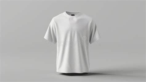 Burla De Camisetas Blancas Aisladas En Ai Generador De Fondo Gris Stock