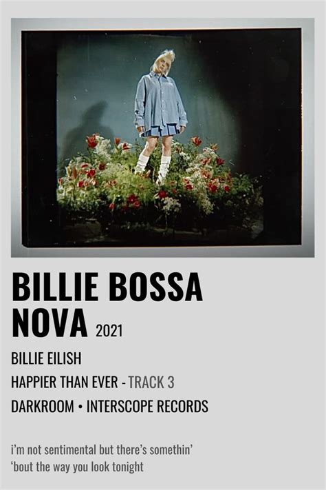 Billie Eilish Billie Bossa Nova Happier Than Ever Polaroid Poster En