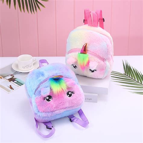 Colorful Unicorn Plush Backpack Unilovers