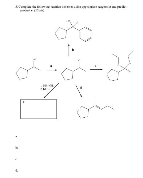 Solved Complete The Following Reaction Schemes Using Chegg