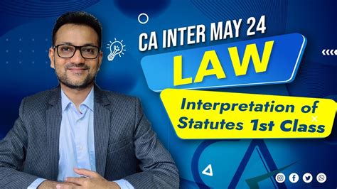 Ca Inter Law May St Class Interpretation Of Statutes Amit