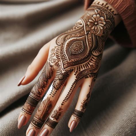 Premium Photo Beautiful Woman Hands With Henna Tattoo