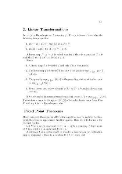 Linear Transformations Fixed Point Theorems