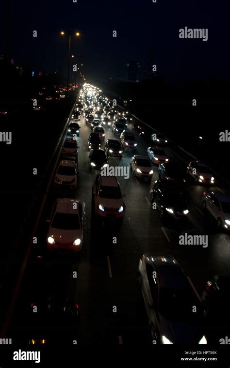 Traffic Jam On Delhi Gurugram Road Stock Photo Alamy