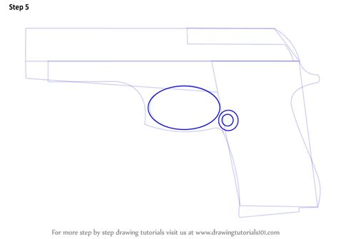 How To Draw A Beretta 92 Pistol Pistols Step By Step