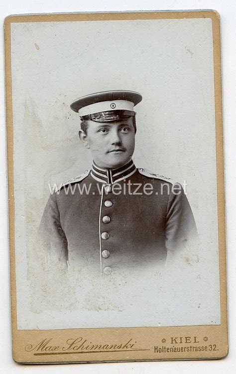 Kaiserliche Marine Kabinettfoto Soldat In Einem Seebataillon