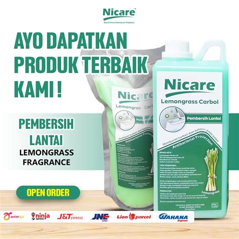 Jual Nicare Pembersih Lantai Antibacterial Lemongrass Fragrance Aroma