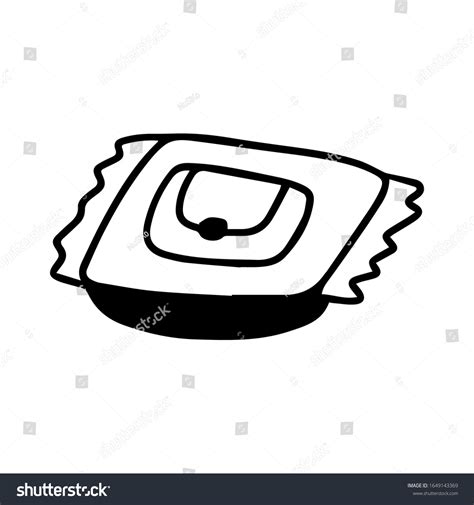 Single Hand Drawn Wet Tissues Doodle Stock Vector Royalty Free