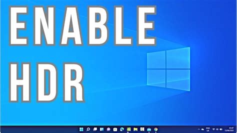 How To Enable Hdr On Windows Youtube