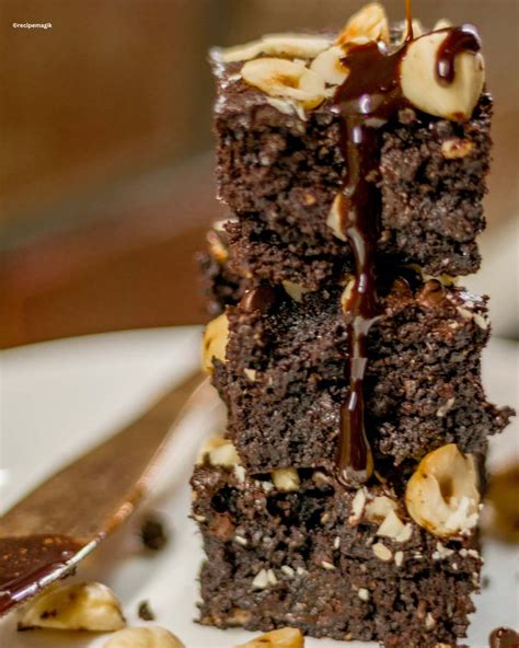 Fudgy Chocolate Hazelnut Brownies With Whey Protein Recipemagik