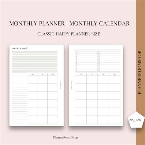 Classic Happy Planner Inserts Happy Planner Inserts Etsy