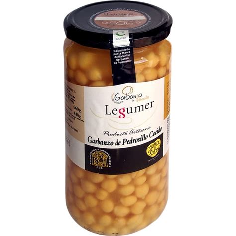 LEGUMER Garbanzos De Pedrosillo Cocidos Tierra De Sabor Frasco 660 G