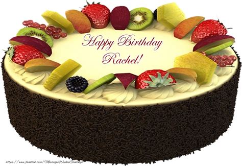 Happy Birthday, Rachel! | Cake & Candels - Greetings Cards for Birthday