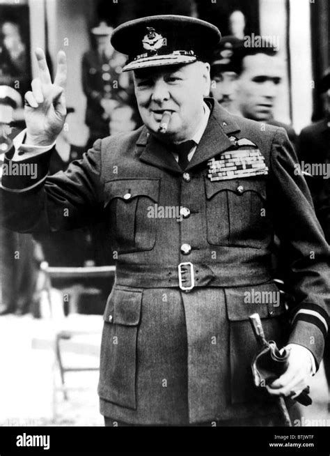 Winston Churchill En Uniforme Militaire Banque De Photographies Et D