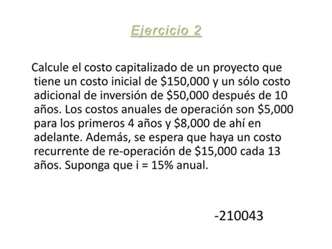 Evaluacion Del Costo Capitalizado PPT