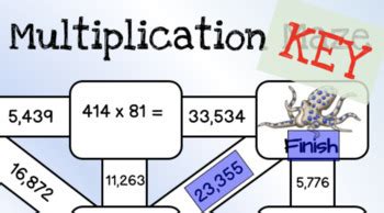 Multi Digit Multiplication Maze By Teaching With A Turtle Tpt