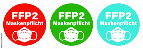 FFP2 Masken Pflicht Corona Pandemie Stock Vektorgrafik Adobe Stock