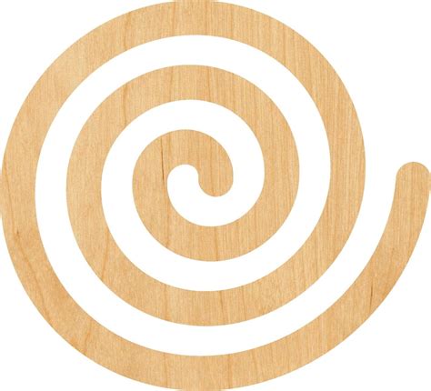 Spiral Wooden Laser Cut Out Shape Great For Crafting Etsy