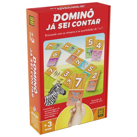 Como Contar Jogo No Dominó - Jogo de Dominó Grow Já-Sei-Contar | Shopee Brasil