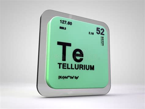 Chemical element Tellurium stock illustration. Illustration of ...