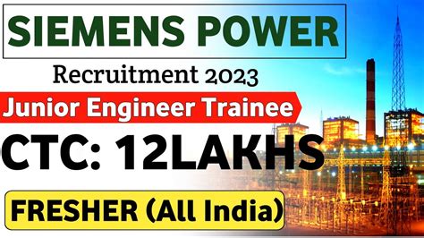 Siemens Power Jet Recruitment Fresher Permanent Jobs Off