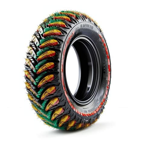 Premium AI Image | Car tyre isolated on white background