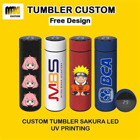 Jual Tumbler Termos Led Ml Custom Print Nama Botol Minum Led Print