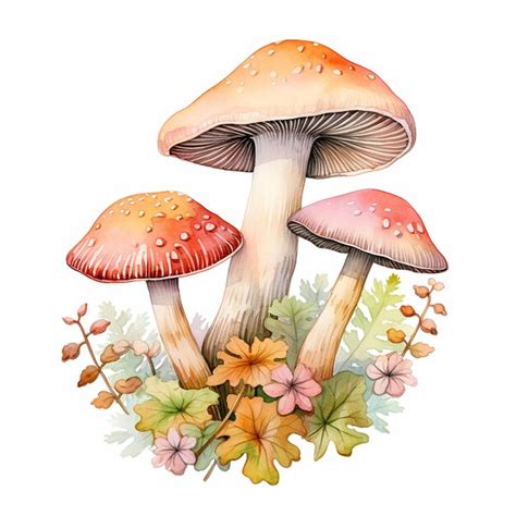 Premium AI Image | a drawing of a mushroom and mushrooms with a ...