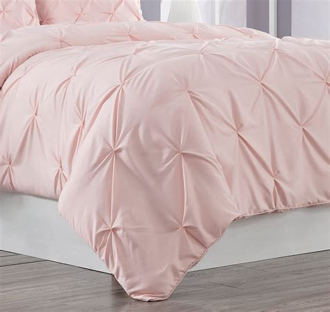 Chezmoi Collection 3 Piece Berlin Pinch Pleat Comforter Set Soft