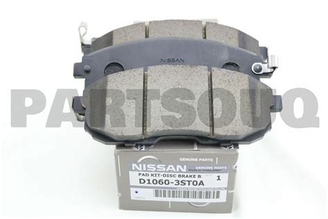 D10603st0a Genuine Nissan Pad Kit Disc Brake D1060 3st0a Ebay