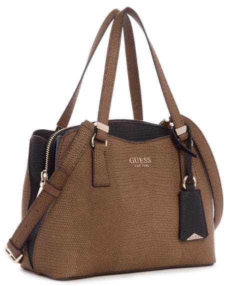 Guess Pg776105 Lyndi Women Small Girlfriend Satchel Chestnut Multi