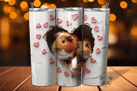 Mom And Baby Guinea Pigs 3d Tumbler Wrap Graphic By Pandastic · Creative