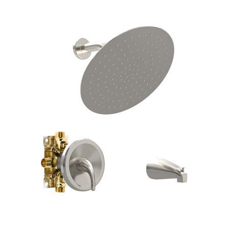 Mondawe Brushed Nickel Waterfall Built In Shower System With 2 Way