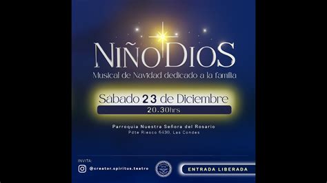 Invitación al musical NIÑO DIOS Segundo Domingo de Adviento YouTube