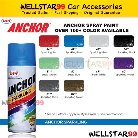 DPI ANCHOR Aerosol Spray Paint Sparkling Colour Color Quick Drying