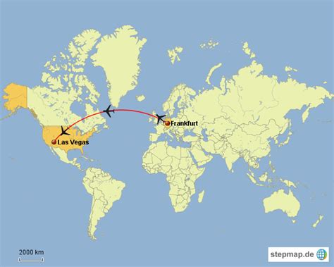 Stepmap Flugroute Frankfurt Las Vegas Landkarte F R Deutschland