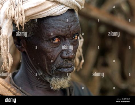 Portrait Of A Old Konso Tribe Man With Turban Konso Omo Valley