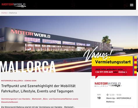 Motorworld Mallorca Steht Kurz Vor Der Er Ffnung Nachrichten Aus