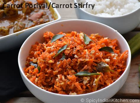 Carrot Poriyal Carrot Stir Fry How To Make Carrot Poriyal Spicy