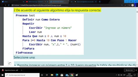 Crear Una Algoritmo En Pseudoc Digo Que Permita Ingresar Un N Mero