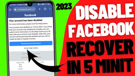 How To Recover Disabled Facebook Account 2023 Without Id Facebook