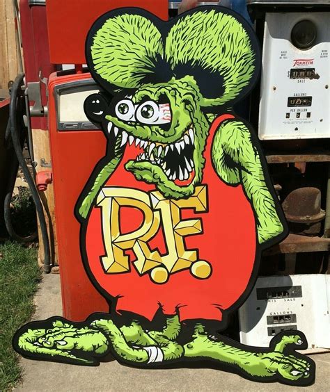 Rat Fink Sign Hot Rod Signs Garage Signs For Men Outdoor Signs