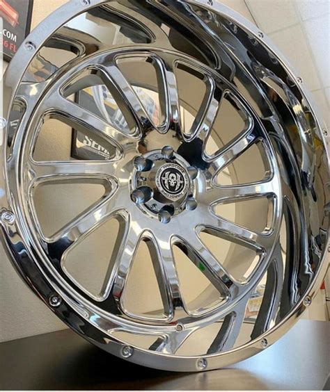 22x12 Chrome Hardcore HC15 Maga Offroad Rims Wheels 8x165 1 8x6 5 24 14