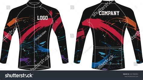 Custom Cycling Jersey Design Template Stock Vector (Royalty Free ...