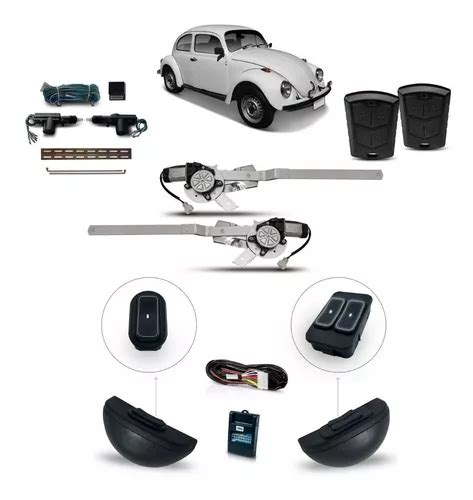 Kit Vidr El Trico Trava Alarme Fusca C Ventarola Ultraled