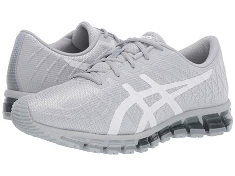 Asics Gel Quantum 180 4 Neutral Running Shoes Mid Greywhite In Gray