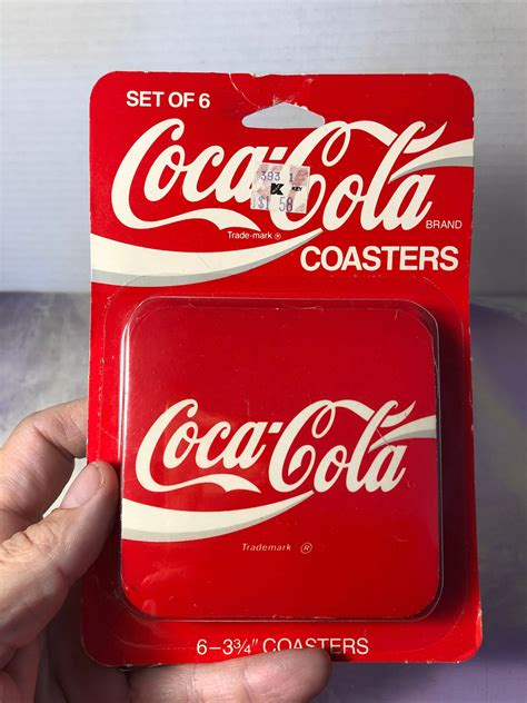 Vintage Coca Cola Coaster Set Brand New Pop Bottle Themed Coasters